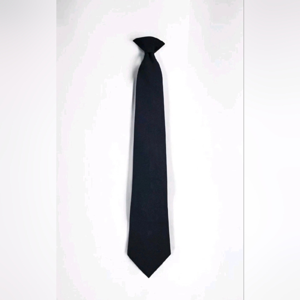 Boys Classic Black Clip-on Necktie 17.5" Length